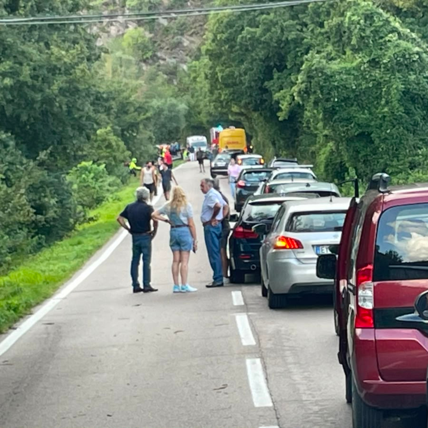 Incidente lungo la strada tra Sellano e Borgo Cerreto