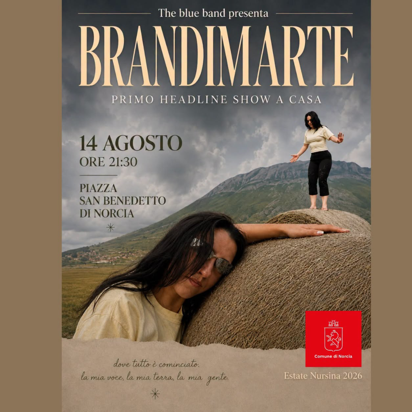 Da Londra, di nuovo nella sua Norcia: Brandimarte in concerto in piazza San Benedetto