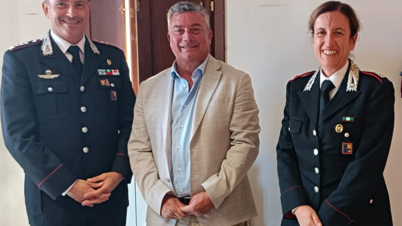 Il comandante provinciale dei carabinieri di Perugia Riccio accolto in Comune