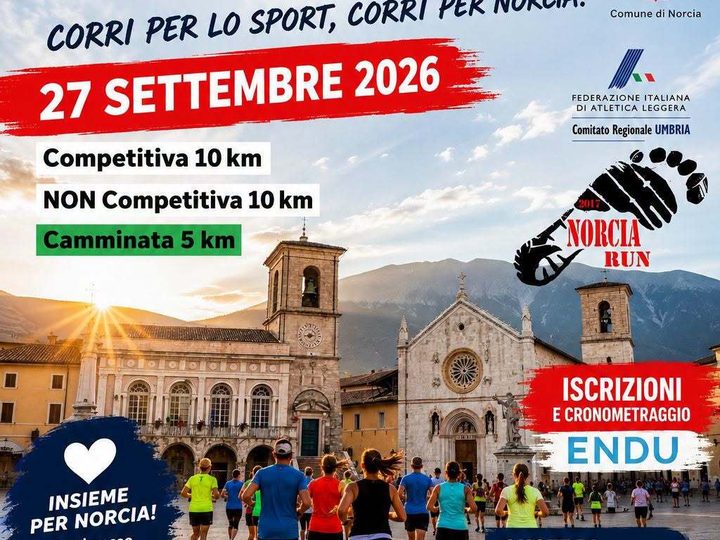 Podismo: da tutta Italia per la Corri per Norcia 2026 