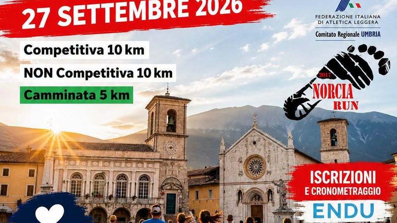 Podismo: da tutta Italia per la Corri per Norcia 2026 