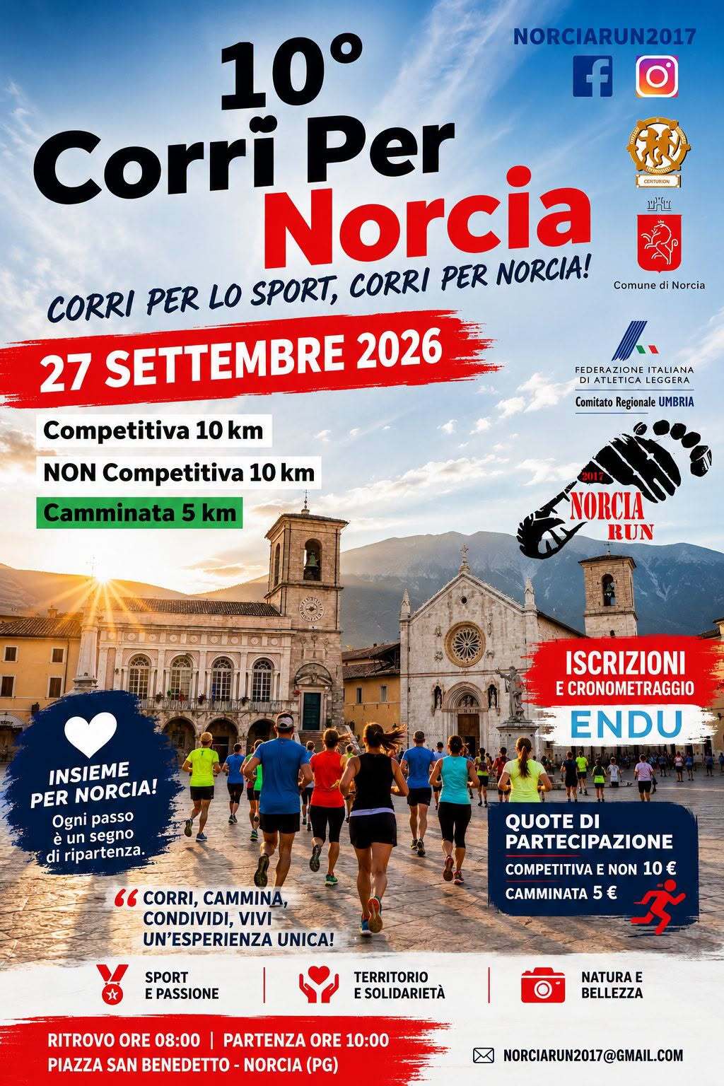 Podismo: da tutta Italia per la Corri per Norcia 2026 