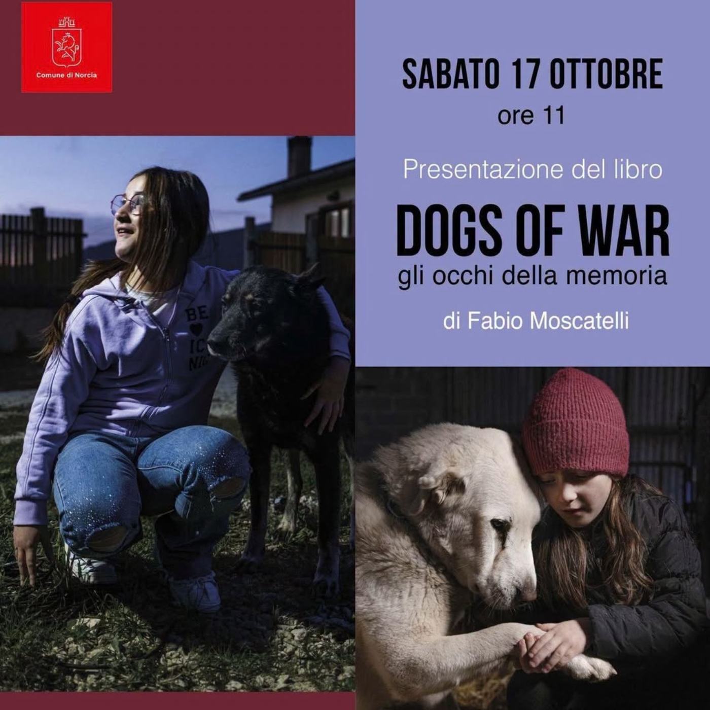 Al Teatro Civico la presentazione del libro “Dogs of Wars – Gli occhi della memoria”