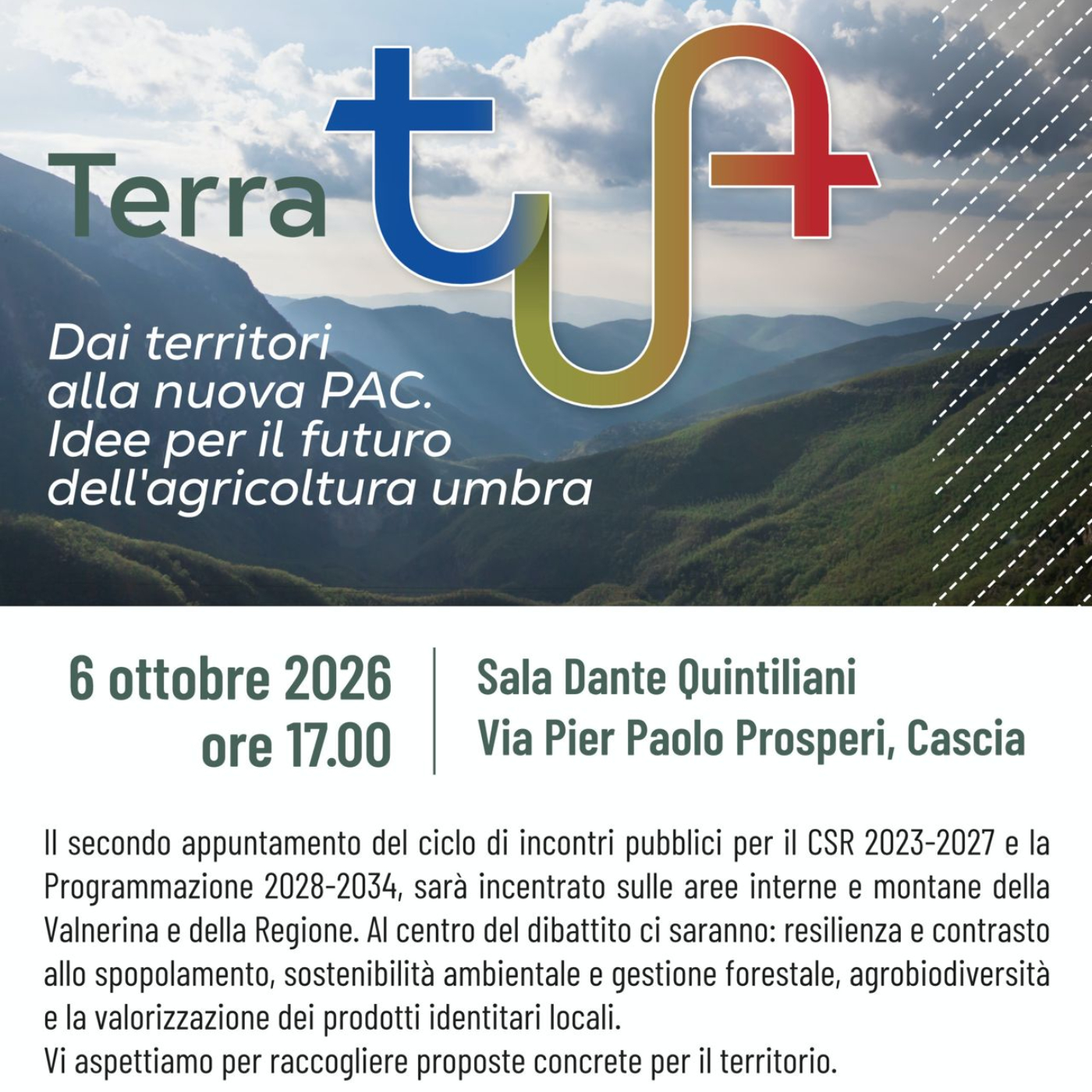 Il futuro dell’agricoltura umbra discusso a Cascia