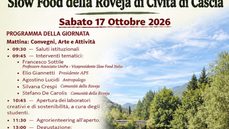L’Itas celebra il 20esimo anniversario del presidio slow food della roveja di Civita di Cascia