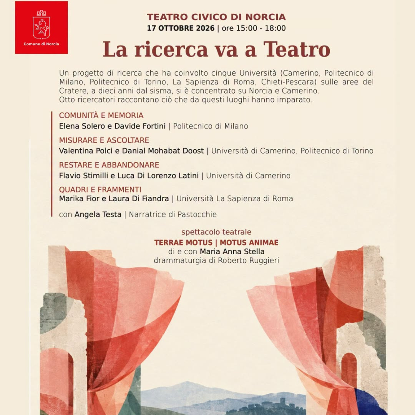 Norcia e la sua identità raccontate da cinque Università italiane